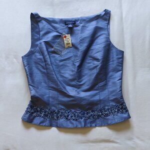 NWT Ann Taylor 100% Silk Fitted Blouse Size 10